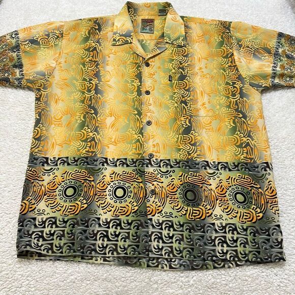 Pineapple Collection Hawaiian Shirt Button Up Men’s Size L - Picture 1 of 5